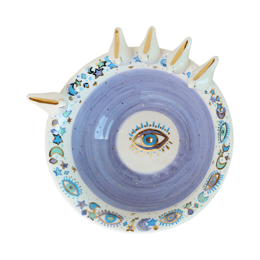 bowl  5 white 3d bird Sherie Boutik