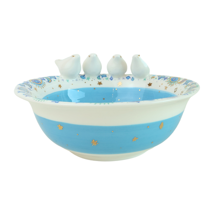 bowl  4 white 3d bird Sherie Boutik