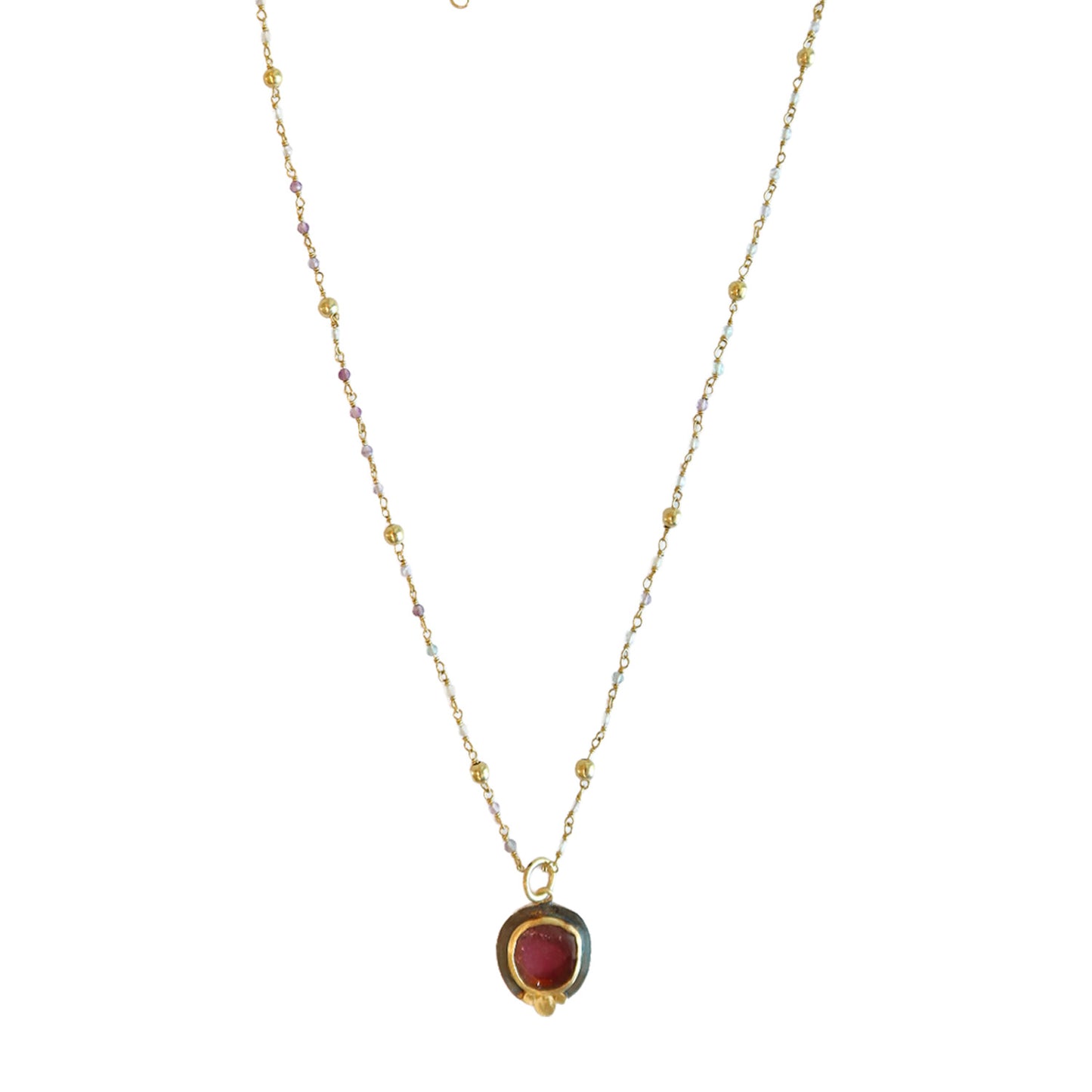 Necklace Tourmaline /pink tourmaline pendent NS 2532