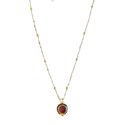 Necklace Tourmaline /pink tourmaline pendent NS 2532
