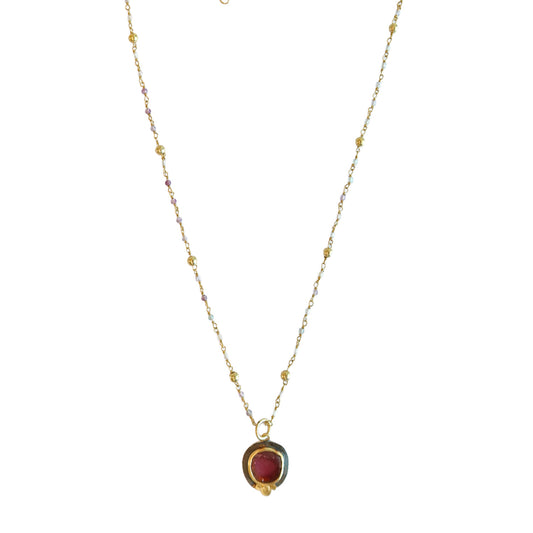 Necklace Tourmaline /pink tourmaline pendent NS 2532