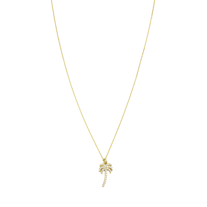 Palm tree crystal necklace