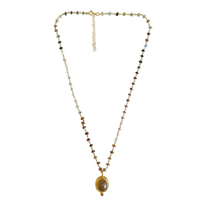 Necklace Tourmaline  /Tourmaline pendent  NS 2524