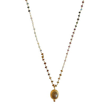 Necklace Tourmaline  /Tourmaline pendent  NS 2524