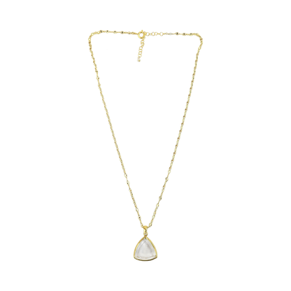 Necklace Triangle Crystal Water Mark Eye Engraved Pendant