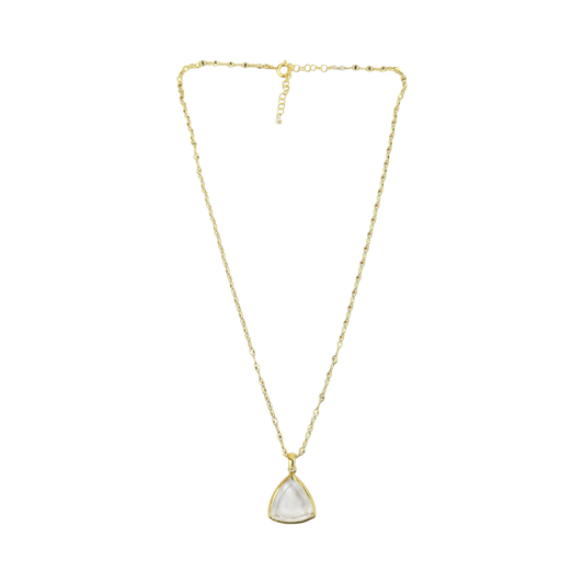 Necklace Triangle Crystal Water Mark Eye Engraved Pendant