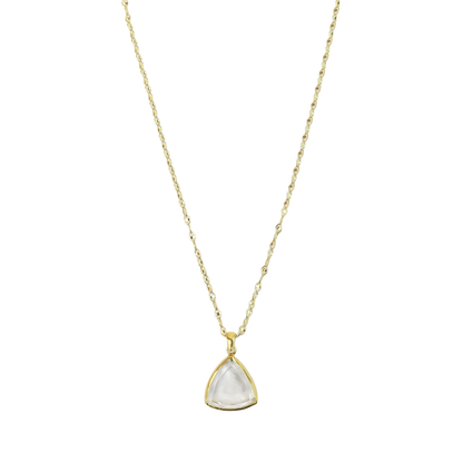 Necklace Triangle Crystal Water Mark Eye Engraved Pendant