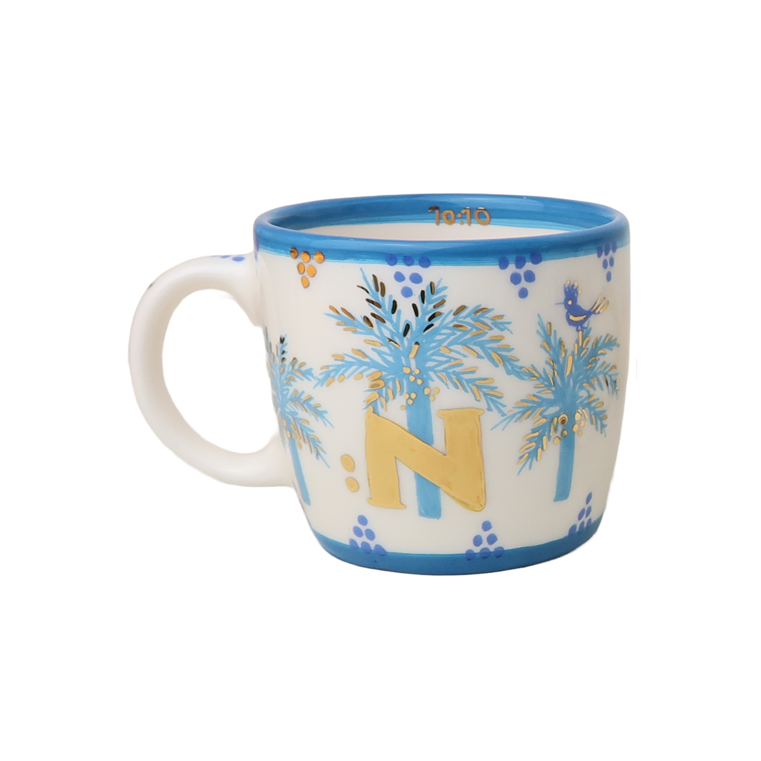 N Alphabet Palm Tree Mug Sherie Boutik
