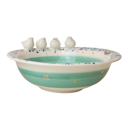 bowl  4 white 3d bird Sherie Boutik