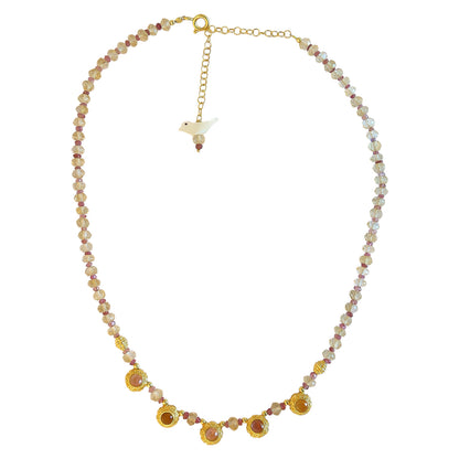 Necklace Citrine /pink Tourmaline NS 2510