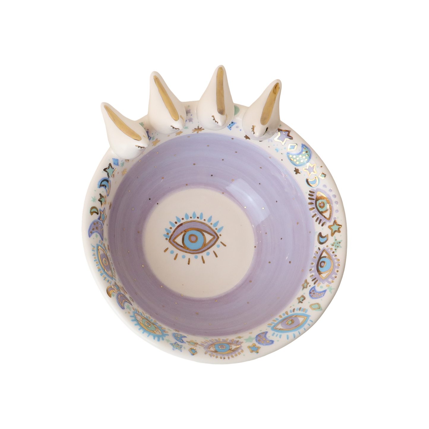 bowl  4 white 3d bird Sherie Boutik