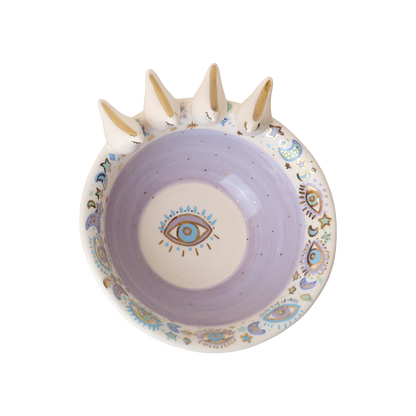 bowl  4 white 3d bird Sherie Boutik