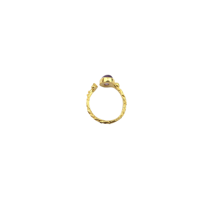 Amethyst Gold Plated Silver Ring