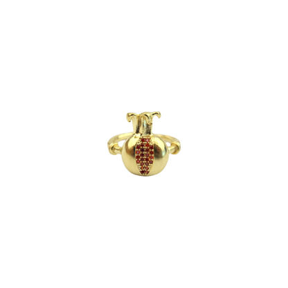 Pomi Orange Crystal Ring R2476