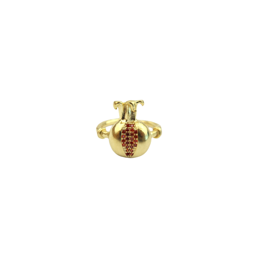 Pomi Orange Crystal Ring R2476