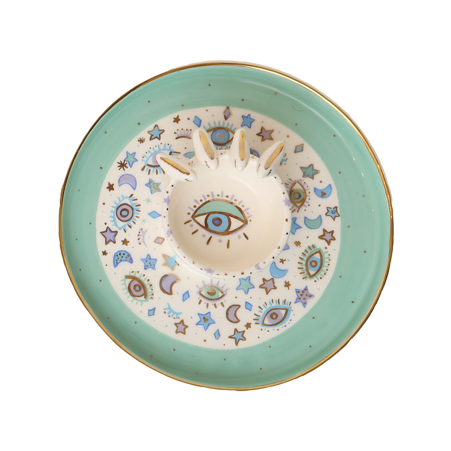 Purple Plate  4 white 3d bird Sherie Boutik