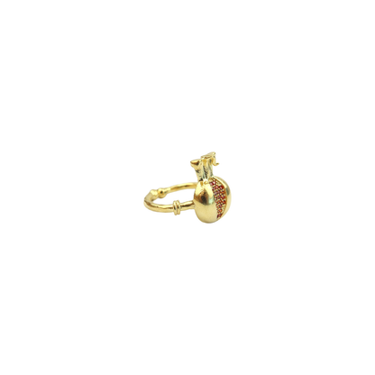Pomi Orange Crystal Ring R2476