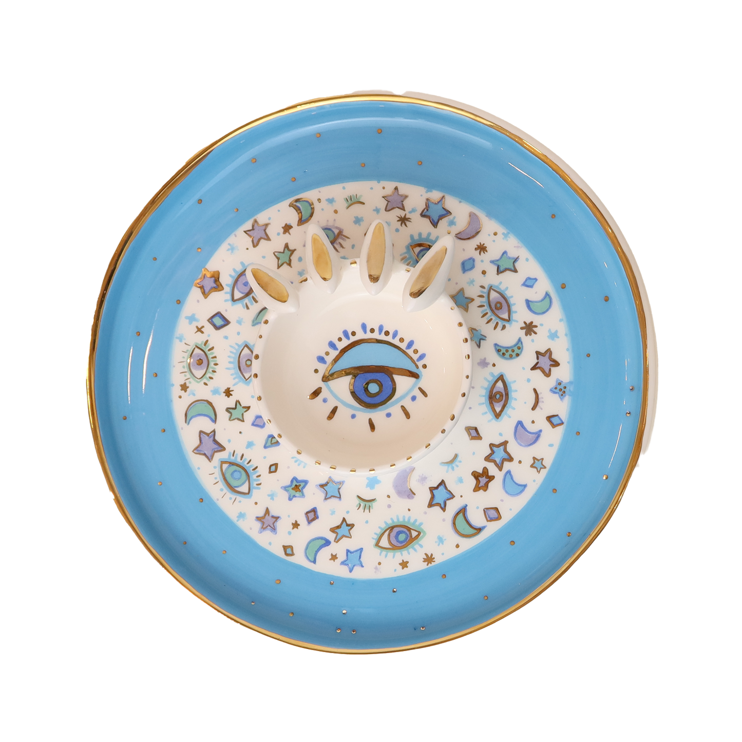 Purple Plate  4 white 3d bird Sherie Boutik