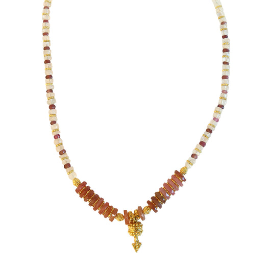 Necklace Rose qtz /Pink Tourmaline   NS 2514