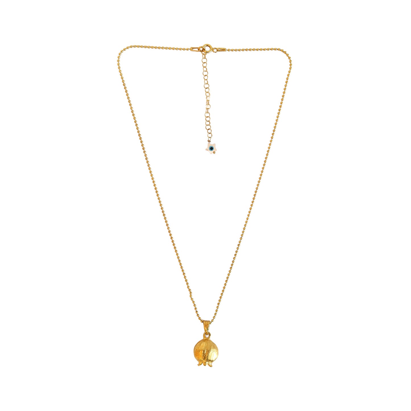 pome solid gold plated  necklace