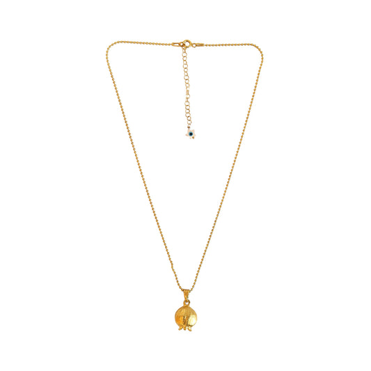 pome solid gold plated  necklace
