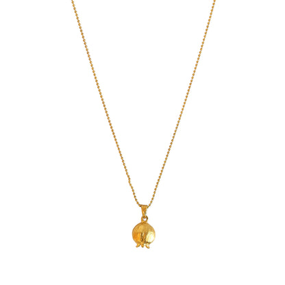 pome solid gold plated  necklace