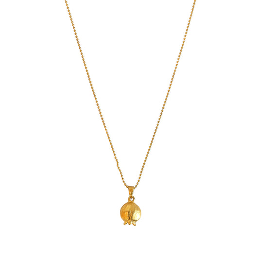 pome solid gold plated  necklace