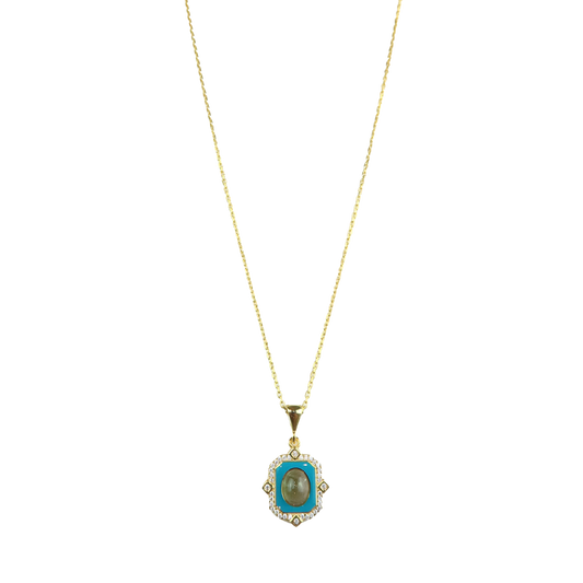 Necklace Tourmaline  Enamel  NS 2491