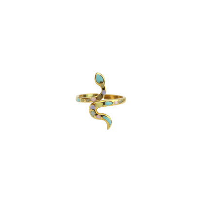 Snake Pastel Enamel Ring R2475