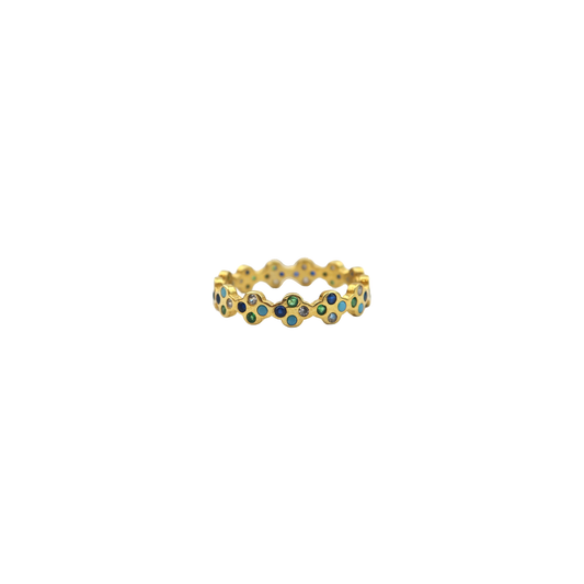 Crystal Blue Hue Ring R2479