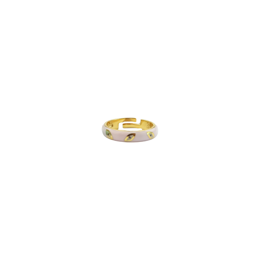 Eye Candy Pink Enamel Ring