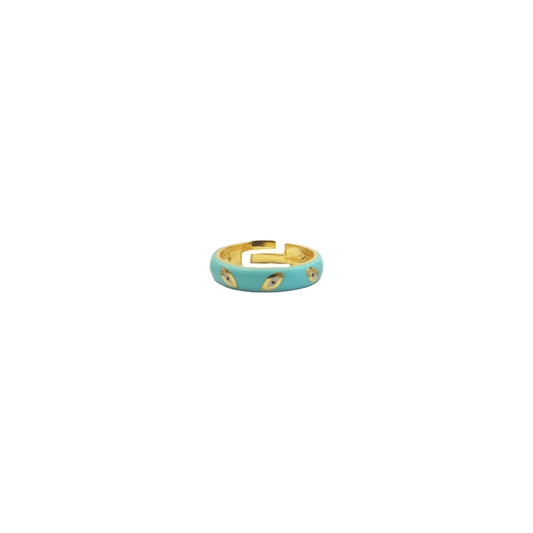 Eye Candy Turquoise Enamel Ring