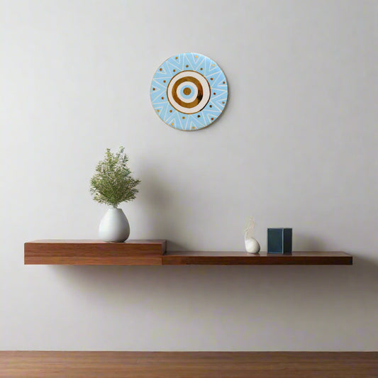 Blue Round Eye Wall Decor