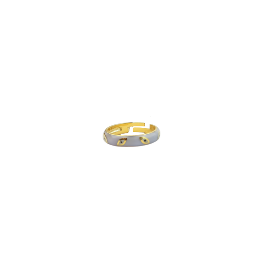 Eye Candy Lilac Enamel Ring
