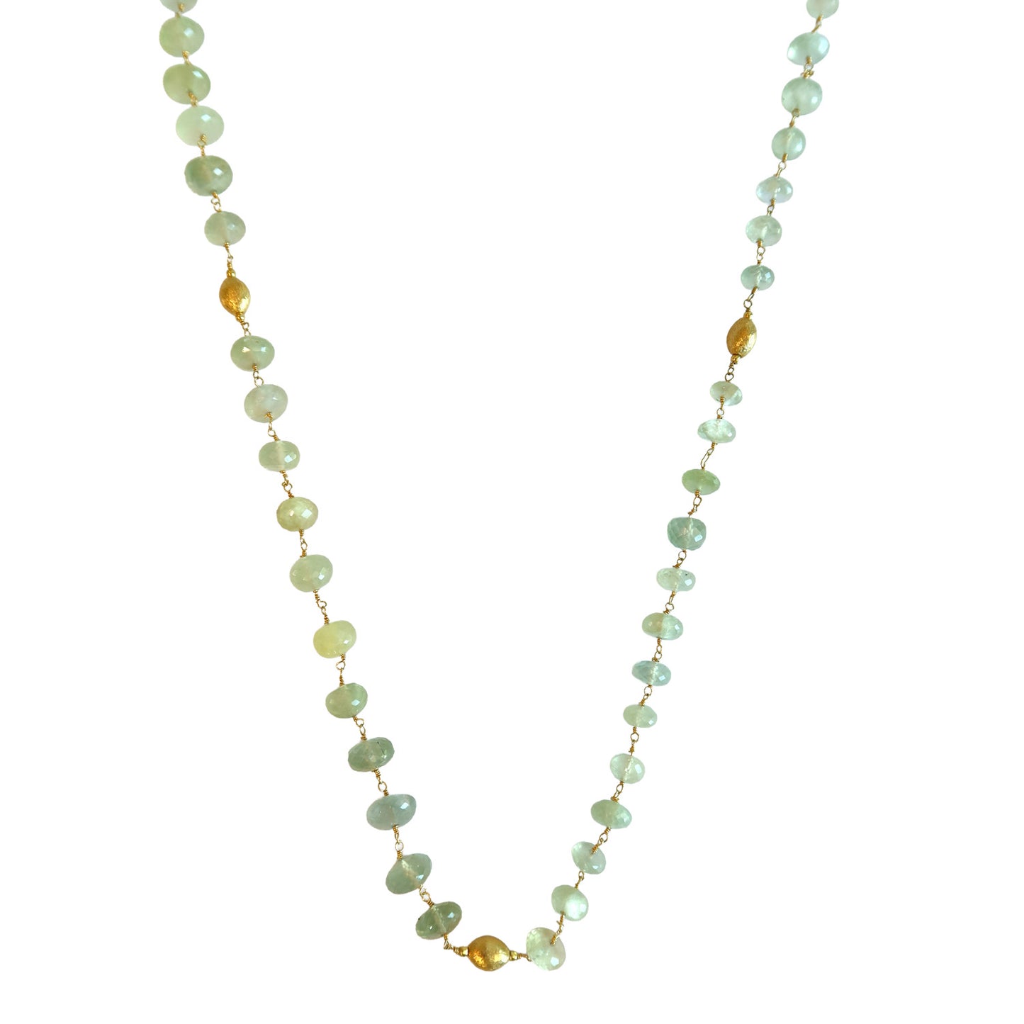 Necklace prehnite Long NS 2522