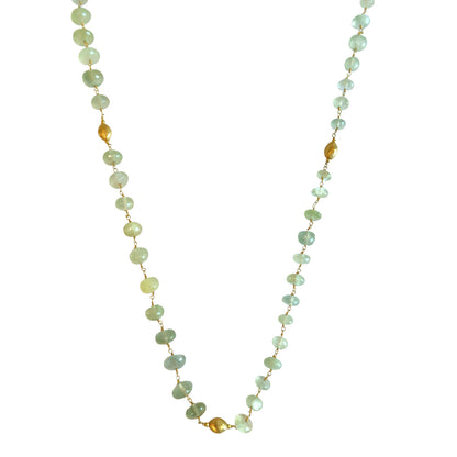 Necklace prehnite Long NS 2522