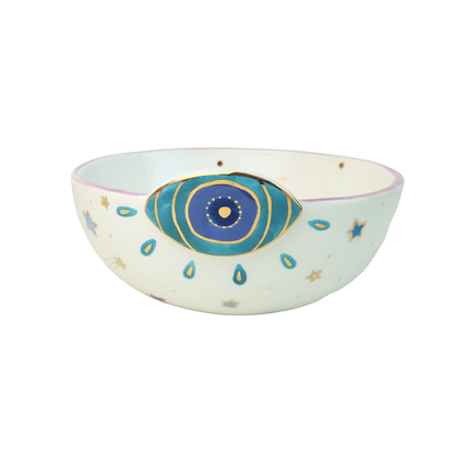 Floral Star and Eye Ceramic salad  Bowl