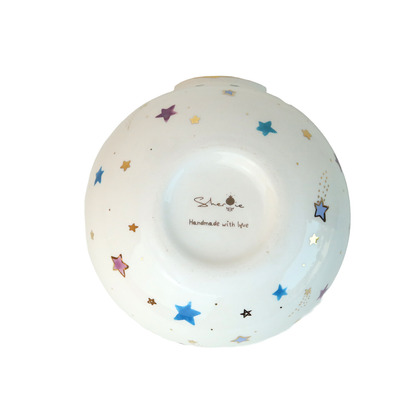 Floral Star and Eye Ceramic salad  Bowl