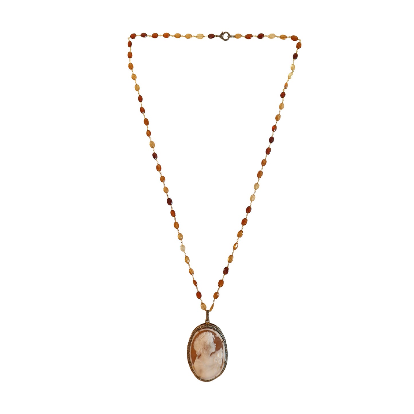 CAMEO PAVE NECKLACE