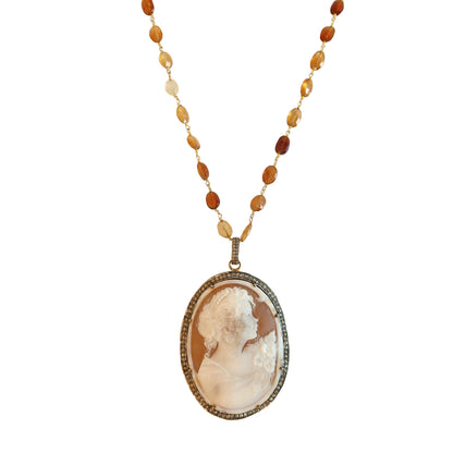 CAMEO PAVE NECKLACE