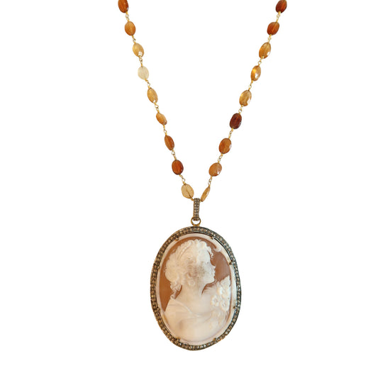 CAMEO PAVE NECKLACE