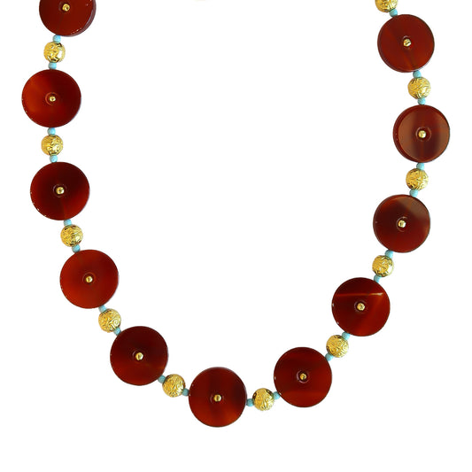 Necklace Carnelian round NS 2520