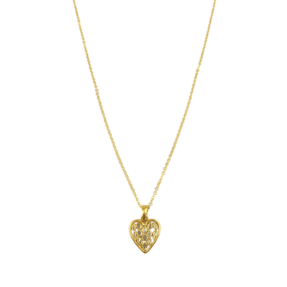 Heart  pave diamond pendant necklace