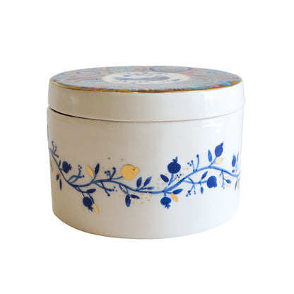Ceramic container Bird Art