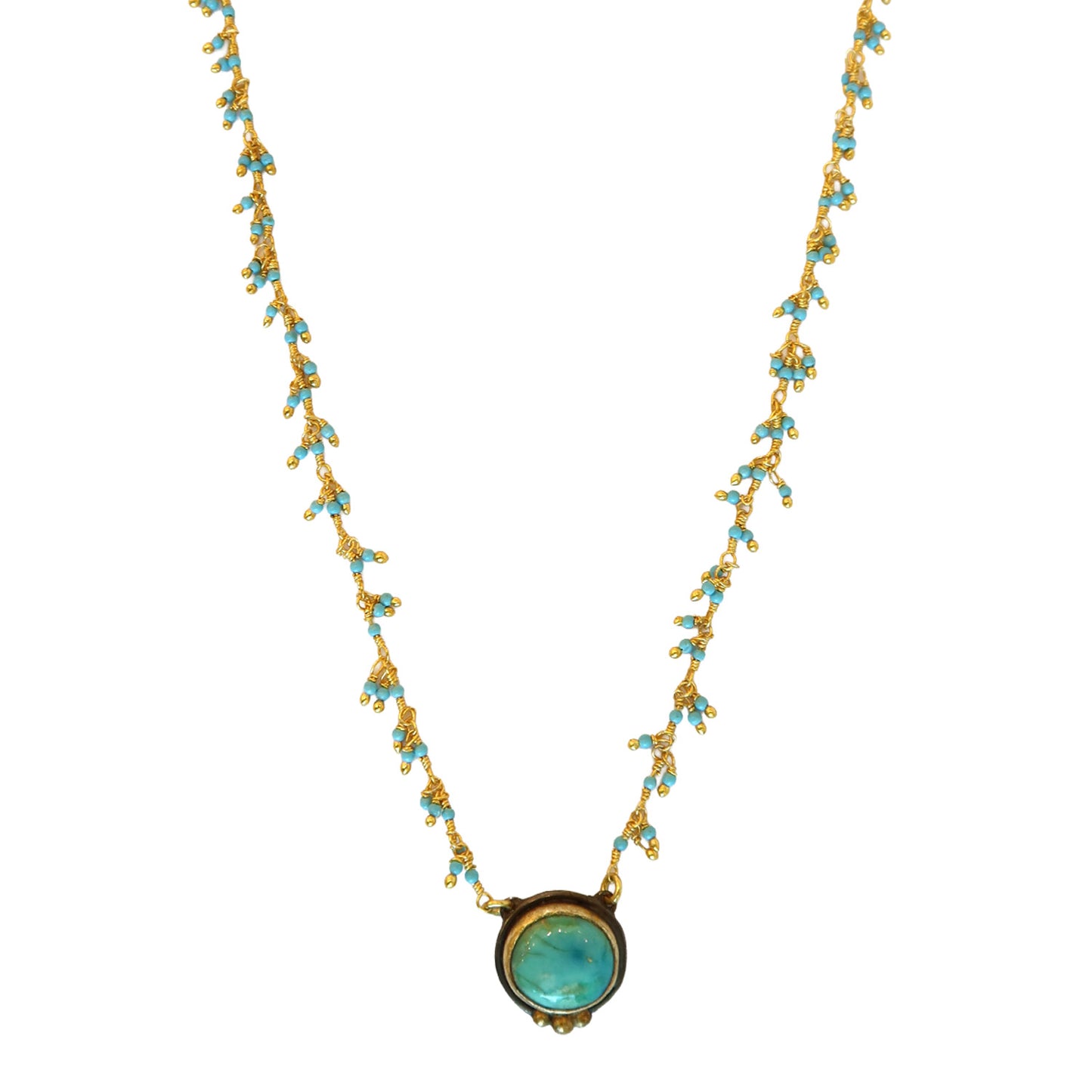 Necklace Turquoise Clester  NS 2506