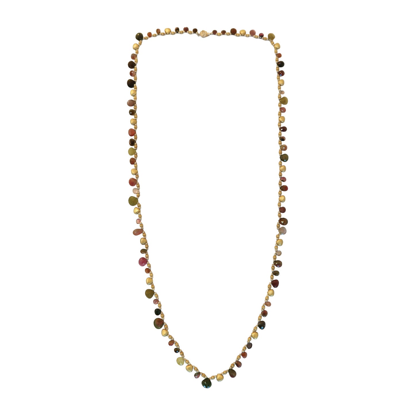 Necklace T/drop water melon  tourmaline  NS 2534