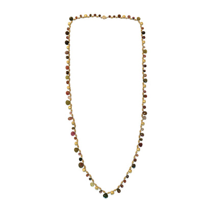 Necklace T/drop water melon  tourmaline  NS 2534