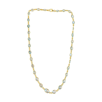 Necklace  Aquamarine  long NS 2536