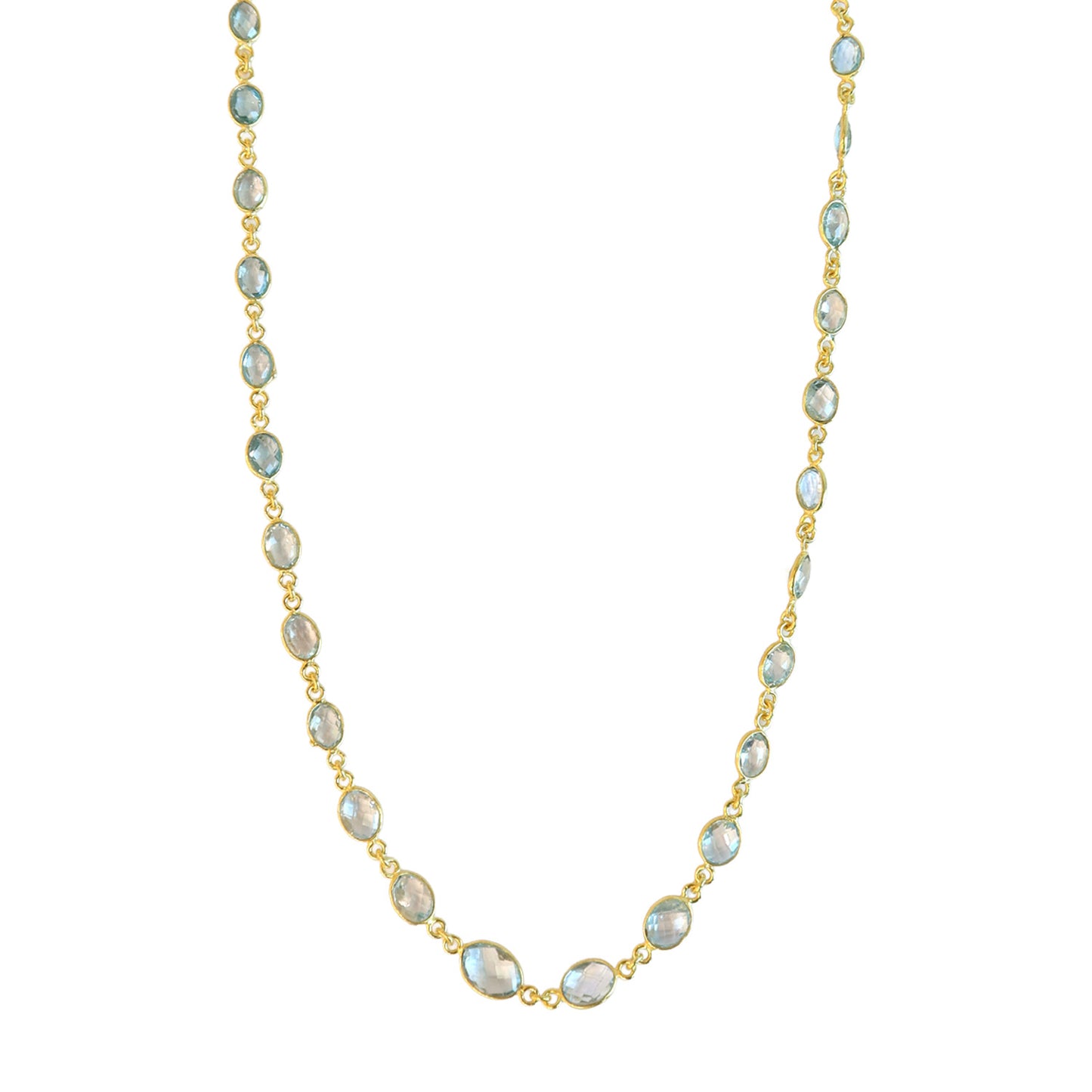 Necklace  Aquamarine  long NS 2536