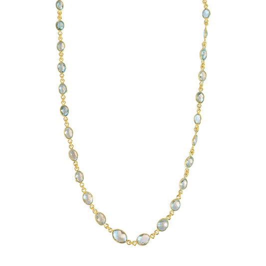 Necklace  Aquamarine  long NS 2536